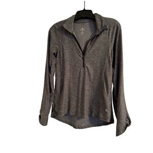 Women's Apanā Charcoal Long Sleeve Half Zip Pullover S